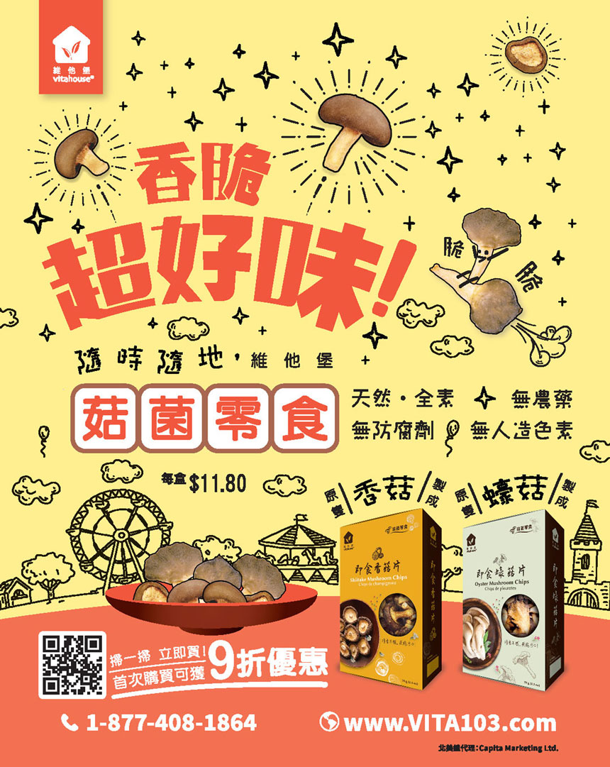 Vitahouse Mushroom Chips Print Ad